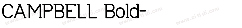 CAMPBELL Bold字体转换